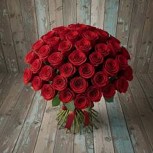 Букет 55 Красных роз Фридом #REPLACE_PRED# Краснослободске Республики Мордовия