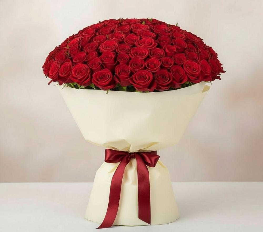 Букет 101 Красная роза Милано в Краснослободске Республики Мордовия