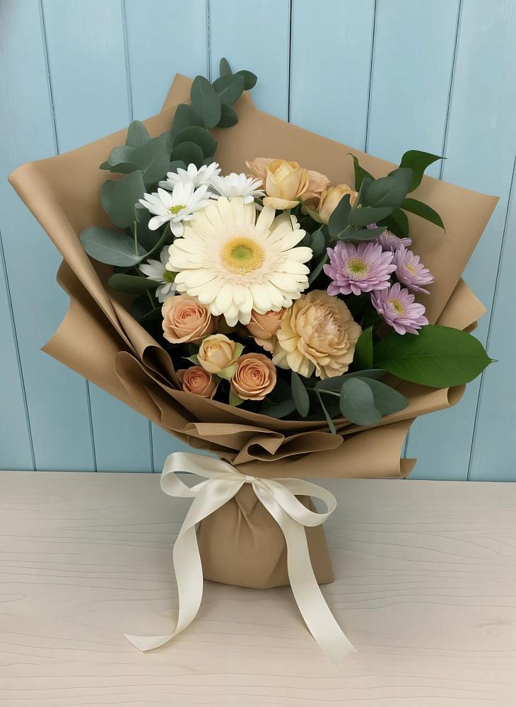 Букет цветов из: Герберы и Хризантемы в Краснослободске Республики Мордовия