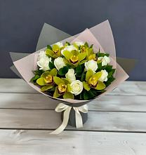 Букет цветов из:  Орхидеи и Розы в Краснослободске Республики Мордовия