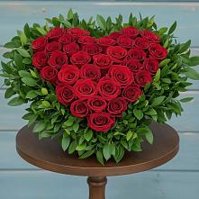 Цветочная композиция из Розы в виде сердца в Краснослободске Республики Мордовия