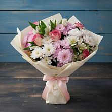 Букет цветов из:  Хризантемы, Альстромерии и Розы в Краснослободске Республики Мордовия