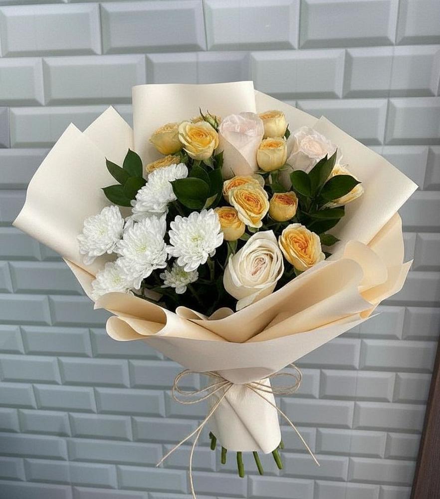 Букет цветов из: Розы и Хризантемы в Краснослободске Республики Мордовия