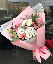 Букет цветов из:  Розы, Лизиантусы и Хризантемы #REPLACE_PRED# Краснослободске Республики Мордовия