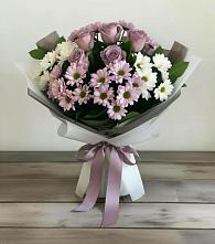 Букет цветов из:  Хризантемы и Розы в Краснослободске Республики Мордовия