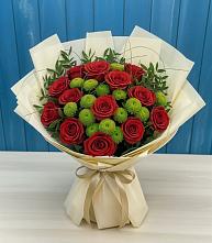 Букет цветов из:  Розы и Хризантемы в Краснослободске Республики Мордовия