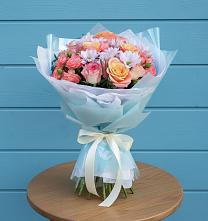 Букет цветов из:  Хризантемы и Розы в Краснослободске Республики Мордовия