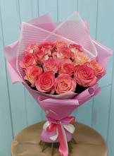 Букет 15 Розовых роз Равель #REPLACE_PRED# Краснослободске Республики Мордовия
