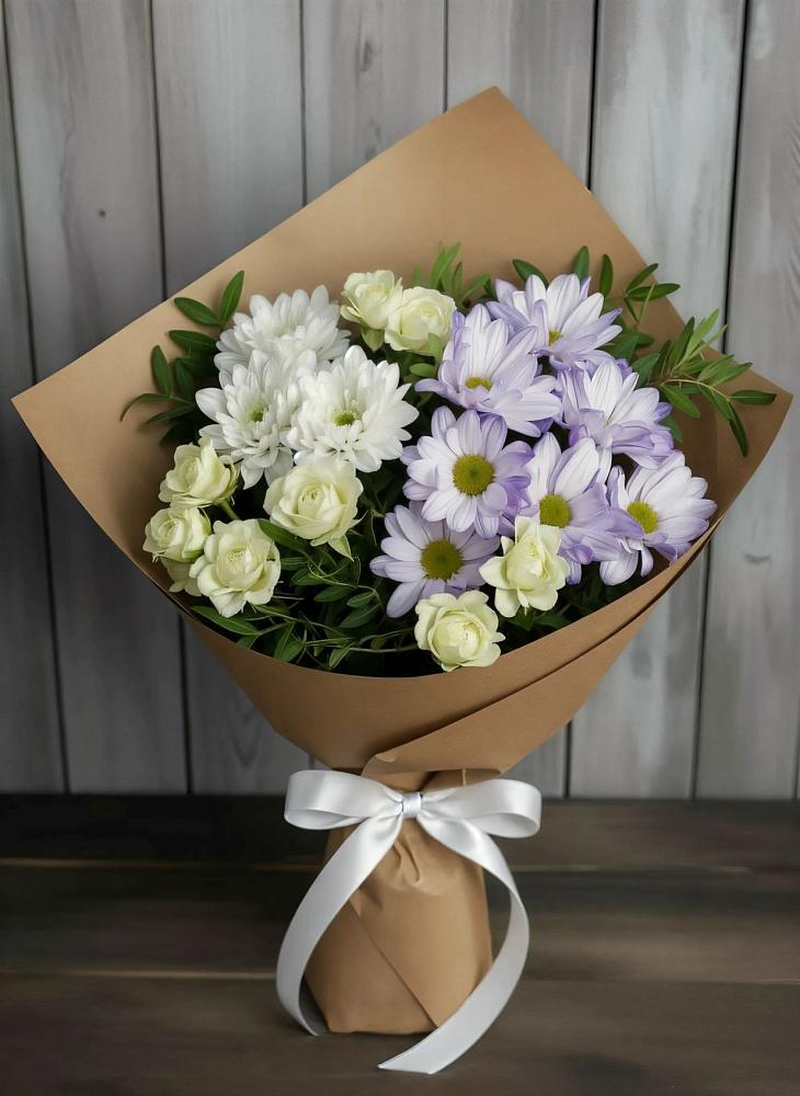 Букет цветов из: Хризантемы и Розы в Краснослободске Республики Мордовия